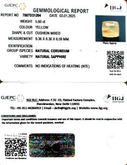 5.60/CT Natural Ceylonese Pukhraj with Govt Lab Certificate-6771